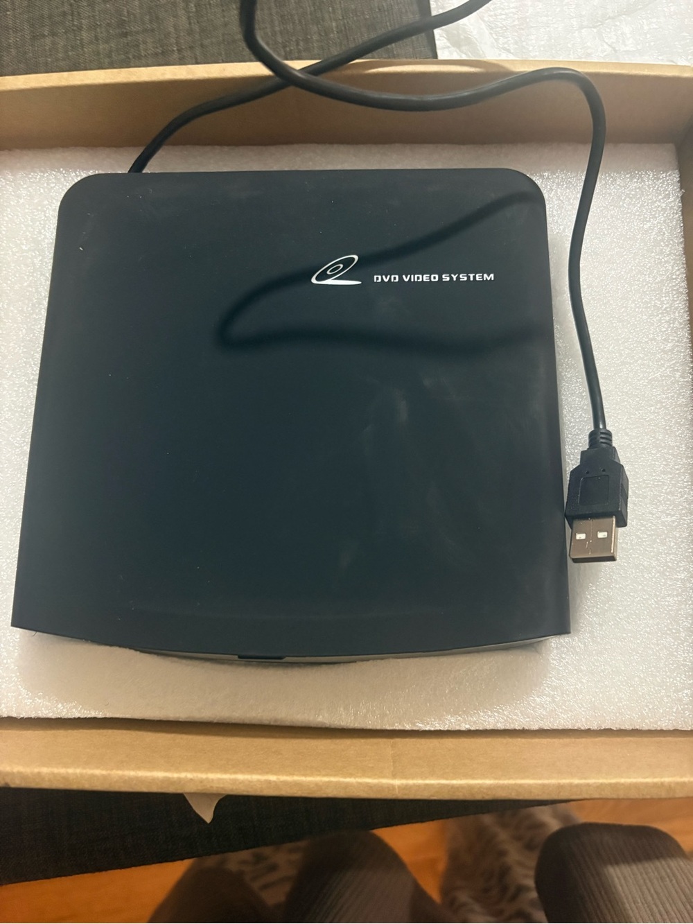 Black External USB DVD Video System Drive